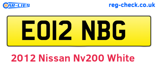 White 2012 Nissan Nv200 (EO12NBG)