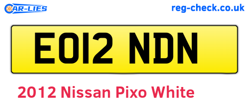 White 2012 Nissan Pixo (EO12NDN)