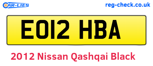 Black 2012 Nissan Qashqai (EO12HBA)