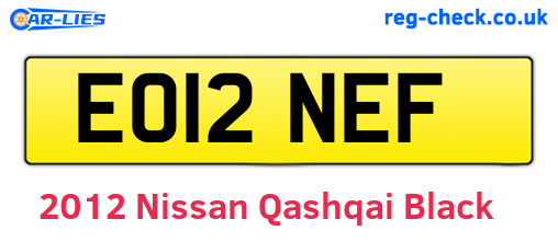 Black 2012 Nissan Qashqai (EO12NEF)