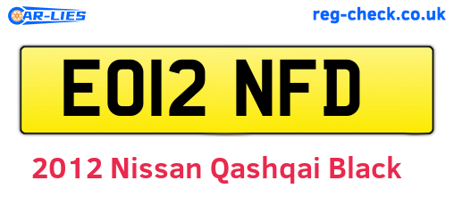 Black 2012 Nissan Qashqai (EO12NFD)