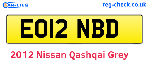 Grey 2012 Nissan Qashqai (EO12NBD)