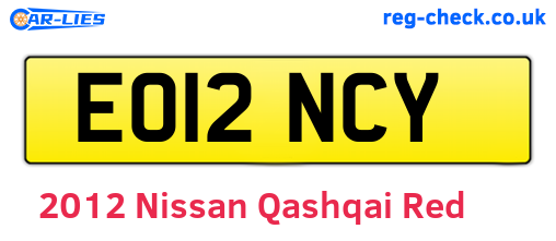 Red 2012 Nissan Qashqai (EO12NCY)