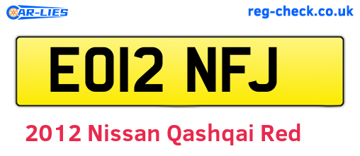 Red 2012 Nissan Qashqai (EO12NFJ)
