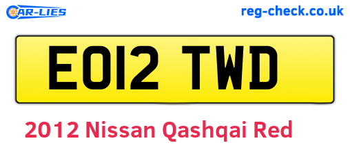 Red 2012 Nissan Qashqai (EO12TWD)