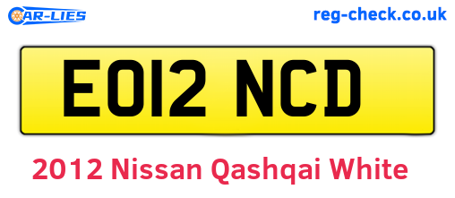 White 2012 Nissan Qashqai (EO12NCD)