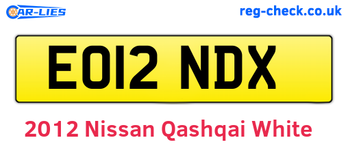 White 2012 Nissan Qashqai (EO12NDX)
