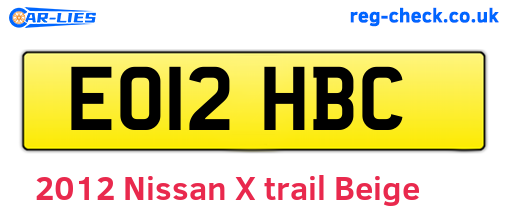 Beige 2012 Nissan X-trail (EO12HBC)