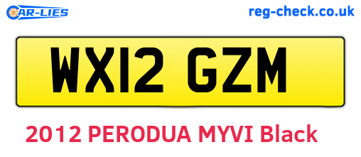WX12GZM are the vehicle registration plates.