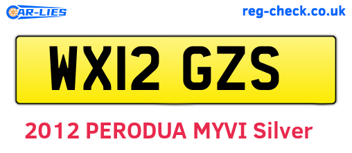 WX12GZS are the vehicle registration plates.