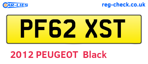 PF62XST are the vehicle registration plates.