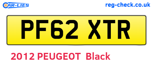 PF62XTR are the vehicle registration plates.