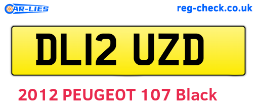 DL12UZD are the vehicle registration plates.