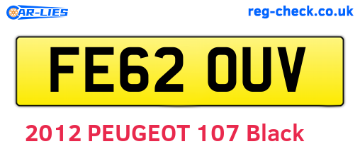 FE62OUV are the vehicle registration plates.