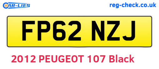 FP62NZJ are the vehicle registration plates.