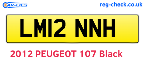 LM12NNH are the vehicle registration plates.