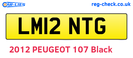 LM12NTG are the vehicle registration plates.