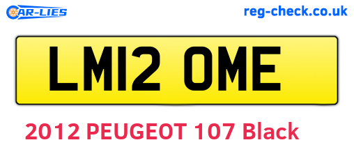 LM12OME are the vehicle registration plates.