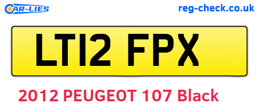 LT12FPX are the vehicle registration plates.