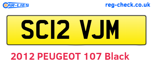 SC12VJM are the vehicle registration plates.