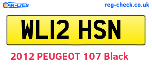 WL12HSN are the vehicle registration plates.