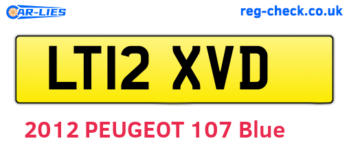 LT12XVD are the vehicle registration plates.