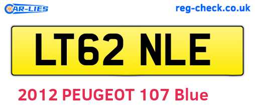 LT62NLE are the vehicle registration plates.
