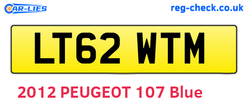LT62WTM are the vehicle registration plates.