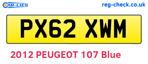 PX62XWM are the vehicle registration plates.