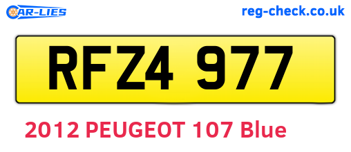 RFZ4977 are the vehicle registration plates.