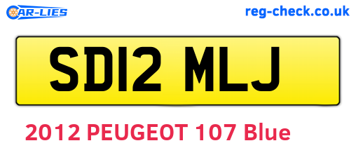 SD12MLJ are the vehicle registration plates.