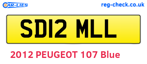 SD12MLL are the vehicle registration plates.