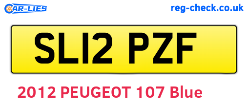 SL12PZF are the vehicle registration plates.