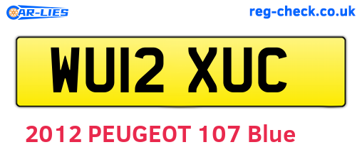 WU12XUC are the vehicle registration plates.