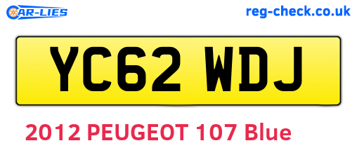 YC62WDJ are the vehicle registration plates.
