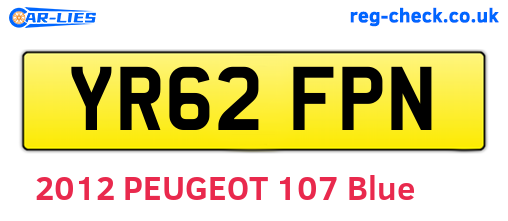 YR62FPN are the vehicle registration plates.