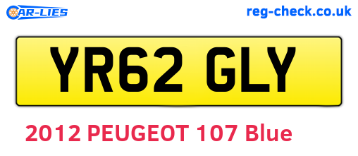 YR62GLY are the vehicle registration plates.