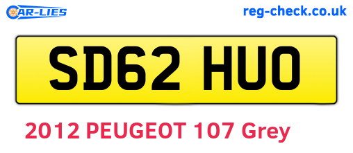 SD62HUO are the vehicle registration plates.