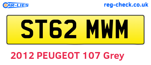 ST62MWM are the vehicle registration plates.