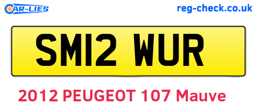SM12WUR are the vehicle registration plates.