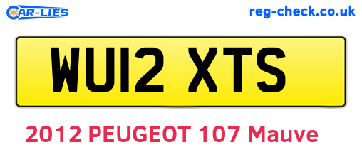 WU12XTS are the vehicle registration plates.