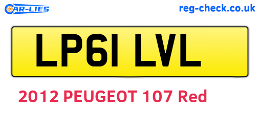 LP61LVL are the vehicle registration plates.