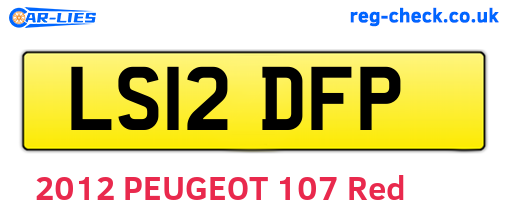LS12DFP are the vehicle registration plates.