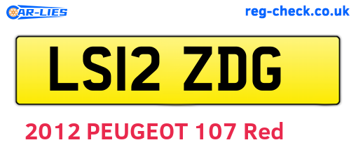 LS12ZDG are the vehicle registration plates.