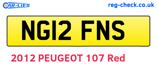 NG12FNS are the vehicle registration plates.