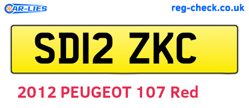 SD12ZKC are the vehicle registration plates.