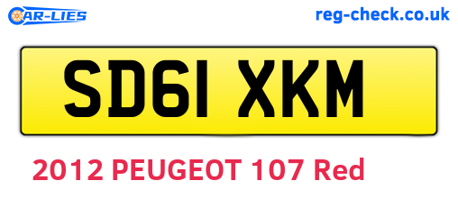 SD61XKM are the vehicle registration plates.