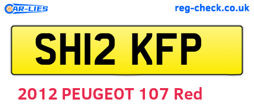 SH12KFP are the vehicle registration plates.