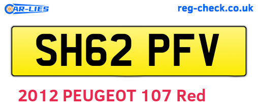 SH62PFV are the vehicle registration plates.