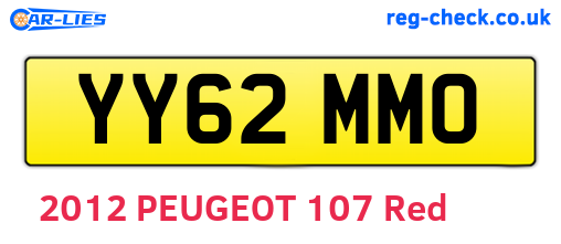 YY62MMO are the vehicle registration plates.